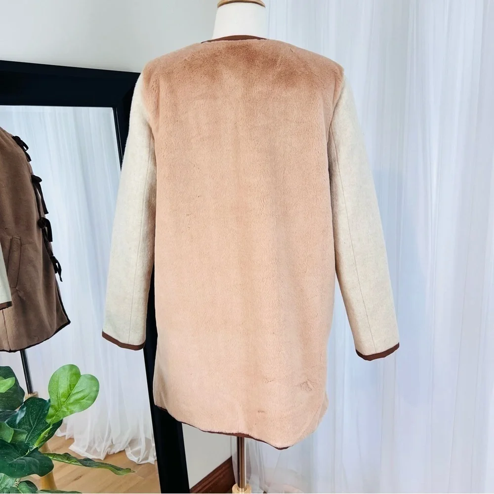 💋Madewell Colorblock faux mint jacket. Size S - Picture 7 of 9
